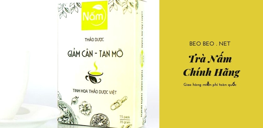 Banner trà giảm cân nấm