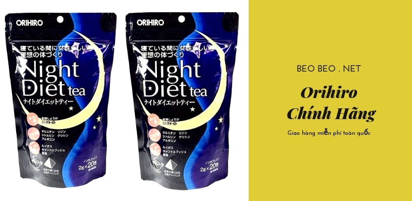 Banner trà giảm cân orihiro