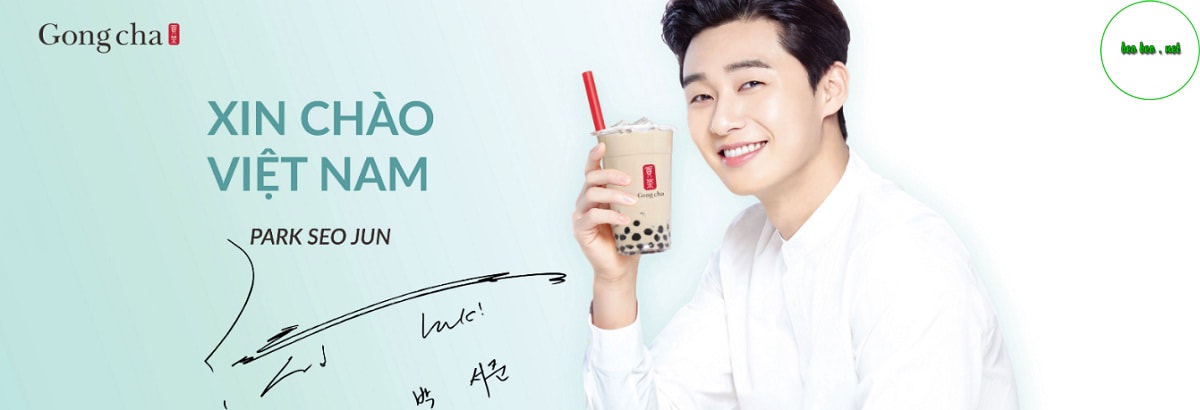 Banner trà sữa Gong Cha
