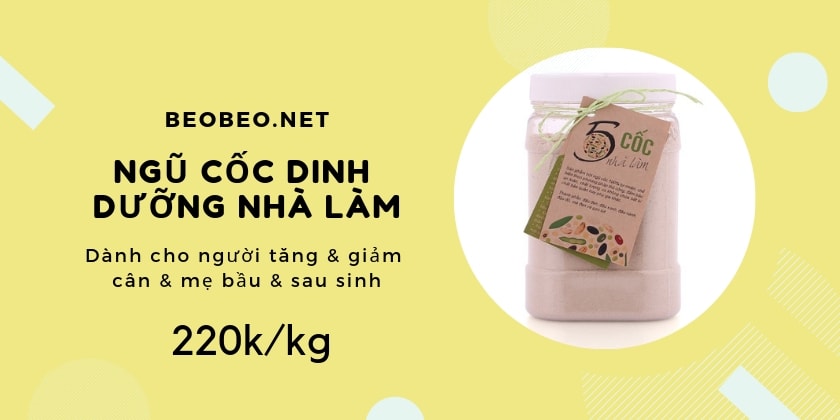Bảng giá bột ngũ cốc dinh dưỡng nhà làm