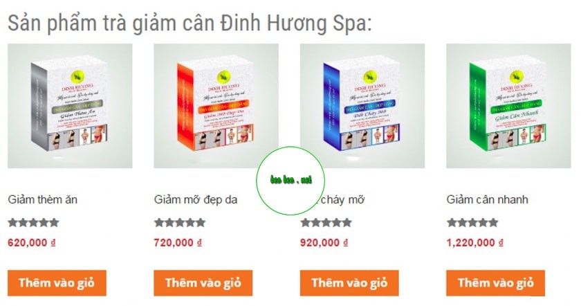 Banner trà giảm cân Đinh Hương