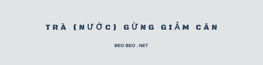 Banner trà gừng giảm cân